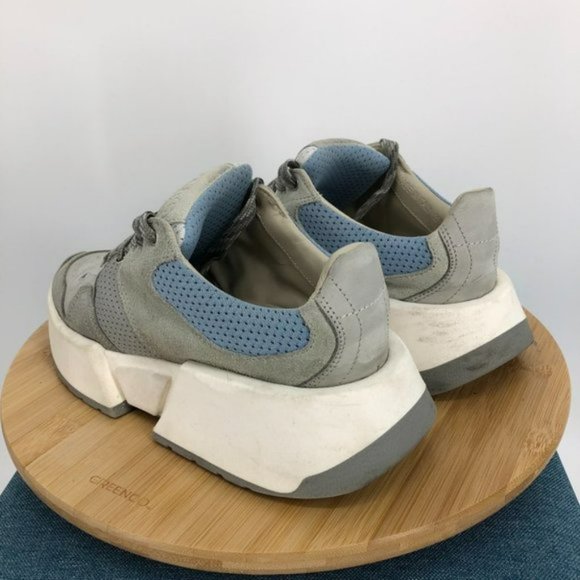 MM6 Maison Margiela Classic Chunky Platform Suede Sneakers Grey Blue Multi 5.5 - Picture 8 of 16